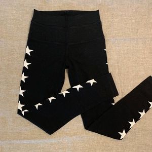 Womens Hard Tail Star Lined Leggings Size Small